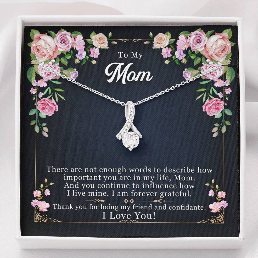 To My Mom Message Card Anniversary Birthday Graduation Mothers Day Necklace