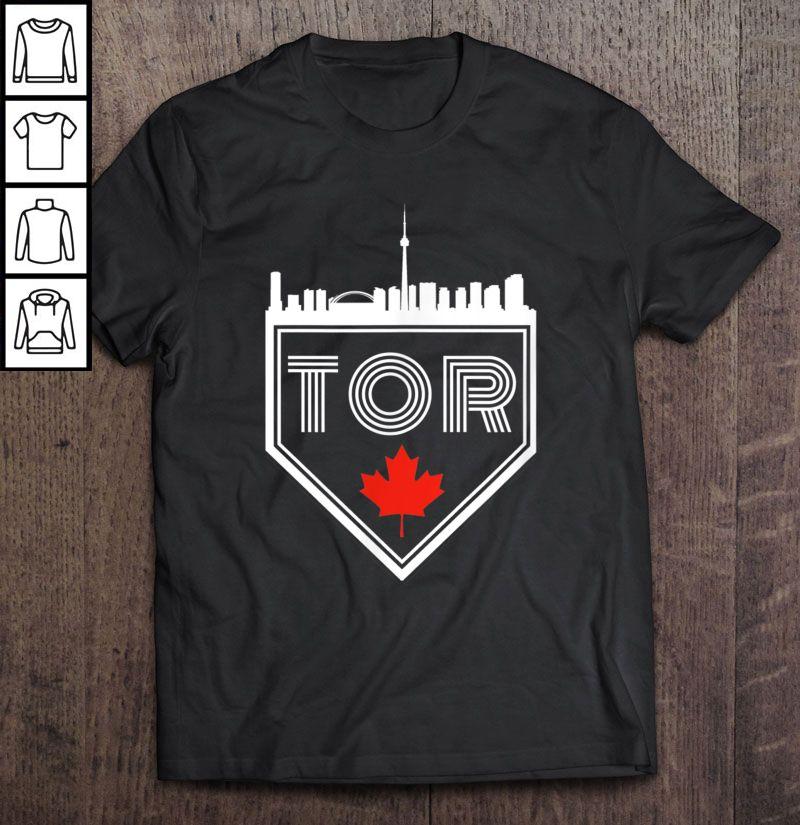 Toronto Baseball Home Plate Vintage Tor Skyline TShirt