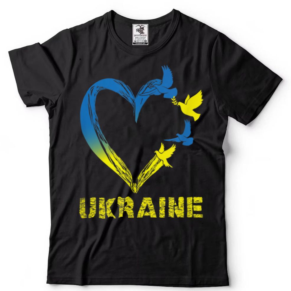 Ukraine Flag Heart Ukrainian Lovers T Shirt