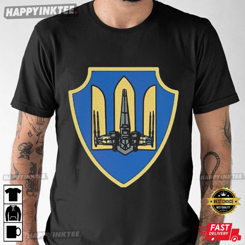 Ukraine Rebel Alliance Shirt, Star Wars X Wing Over Ukraine Coat Of Arms As Zelensky Wore On May The 4th T Shirt