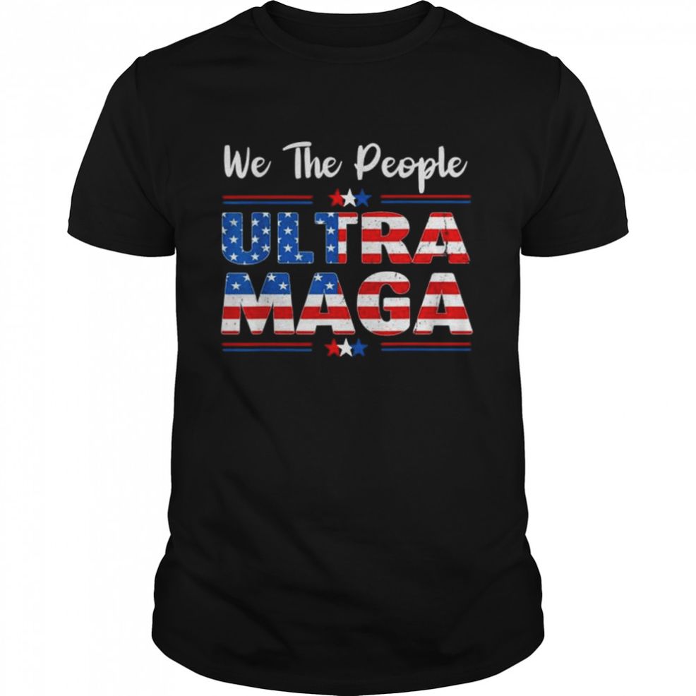 Ultra Maga Anti Biden Us Flag Pro Trump Shirt