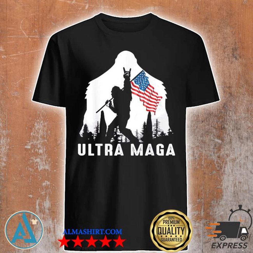 Ultra Maga Bigfoot America Flag Ultra Maga Bigfoot 2024 Shirt