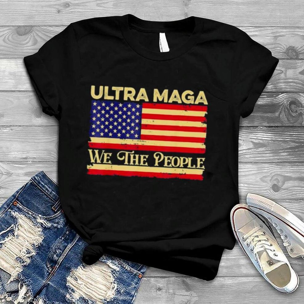 Ultra Maga Vintage American Flag Ultramaga Retro Shirt