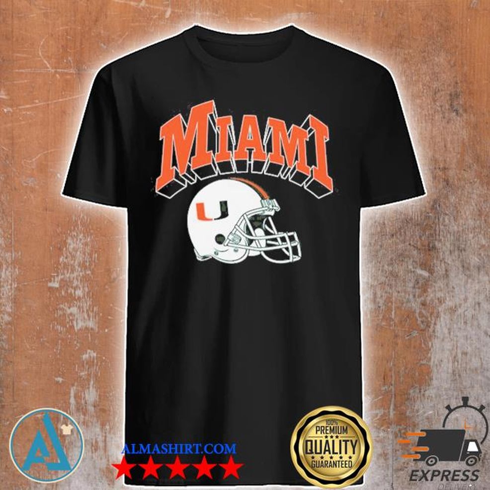 University Of MiamI Hurricanes Football Helmet Shirt