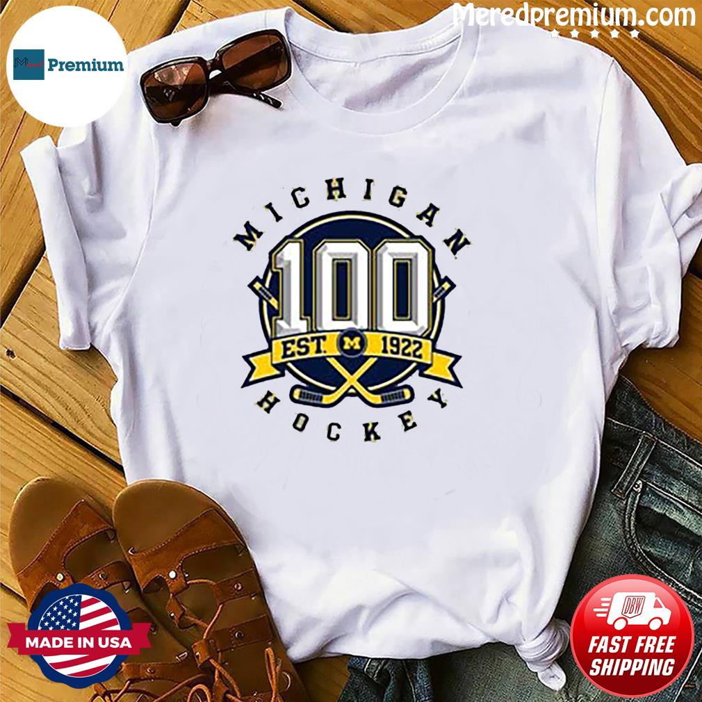 University of Michigan Hockey 100 Years of Michigan Hockey shirt