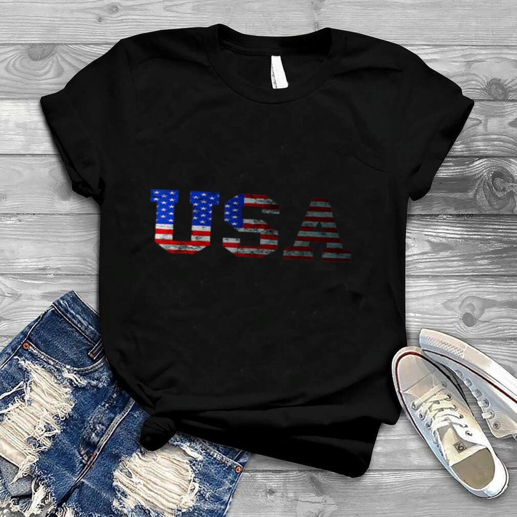 USA Vintage Patriotic American Flag 4th Of July America T Shirt