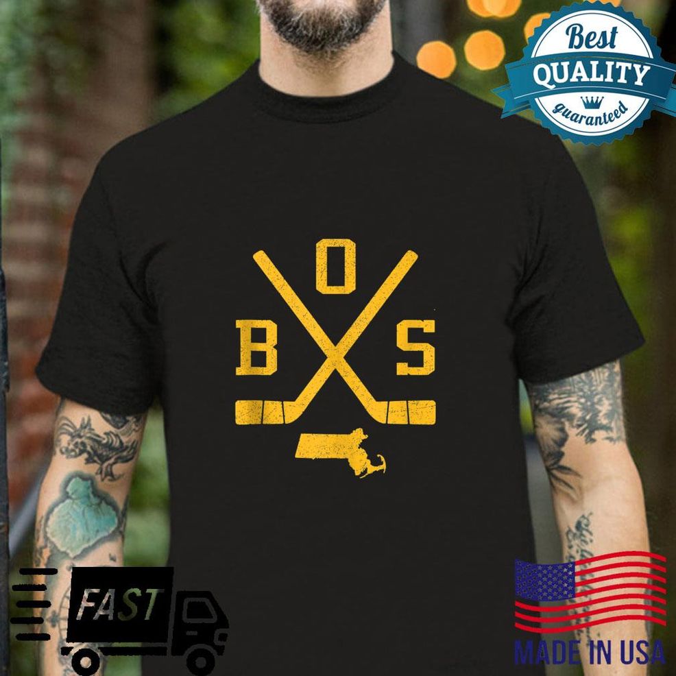 Vintage Boston Hockey Sticks Retro BOS Shirt