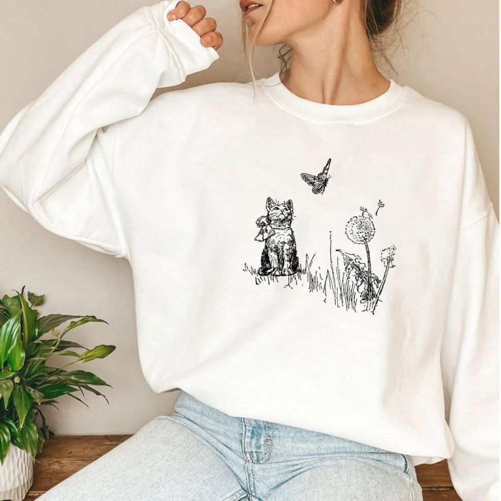 Vintage Cat Sweatshirt