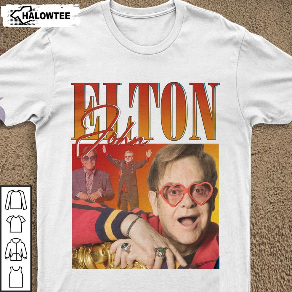 Vintage Elton John Shirt 90'S Inspired Rap Hip Hop T Shirt