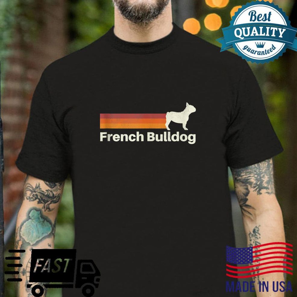 Vintage French Bulldog Retro Mom Dad Dog Shirt