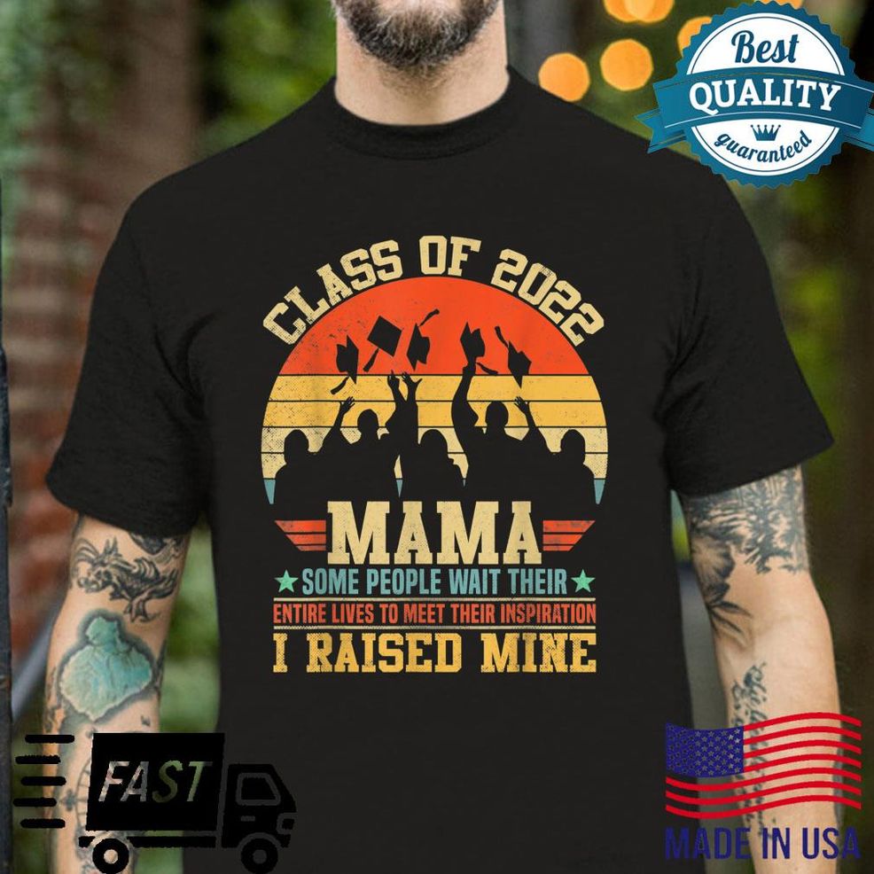 Vintage Proud Mama Class Of 2022 Graduate Dad Senior 22 Shirt