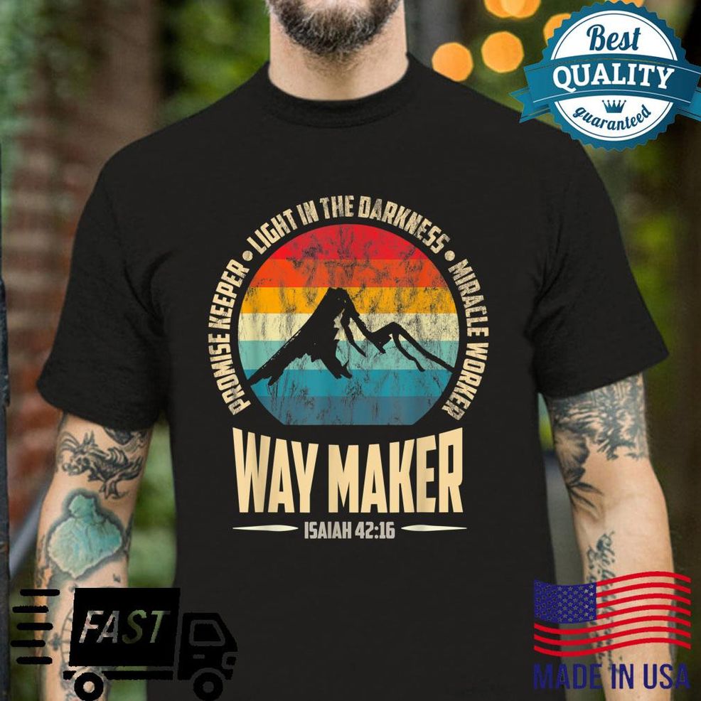 Vintage Waymaker Promise Keeper Miracle Worker Christian Shirt