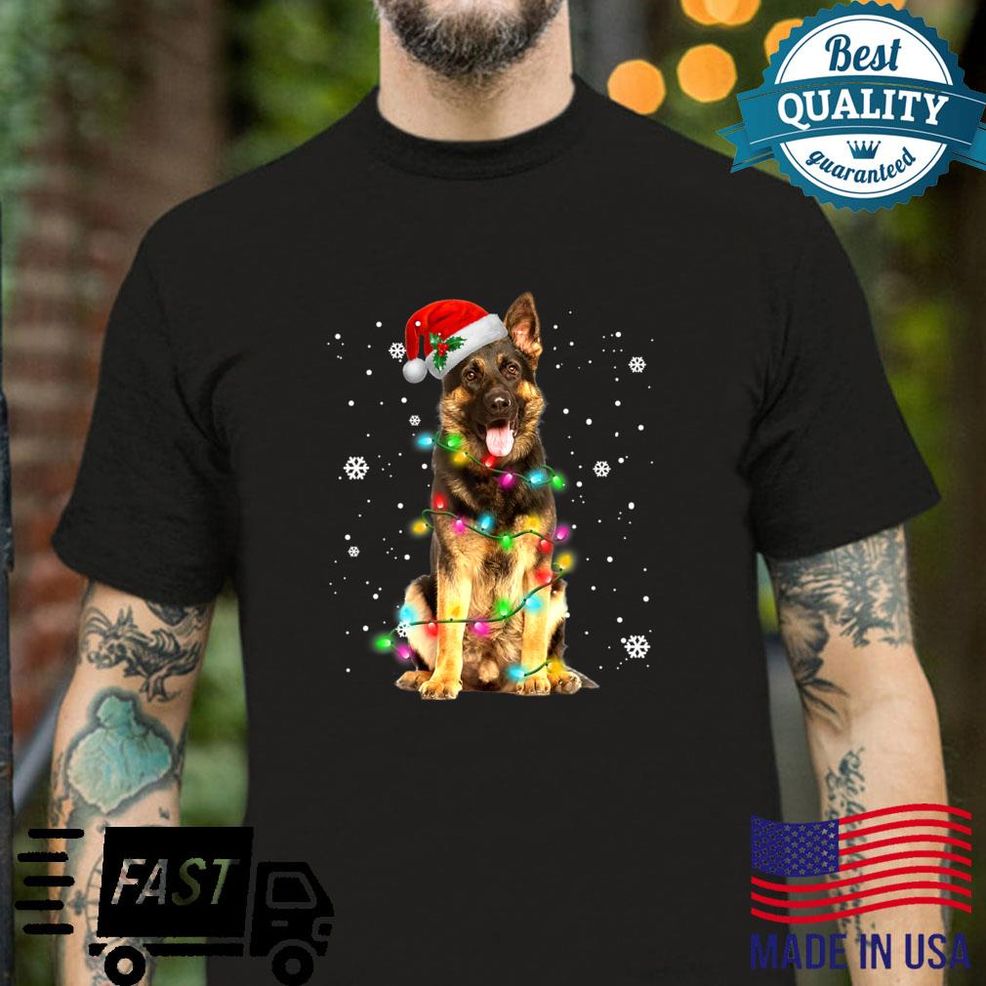 Weihnachtspullover Mit Hundemotiv, Motiv Deutscher Schäferhund Shirt