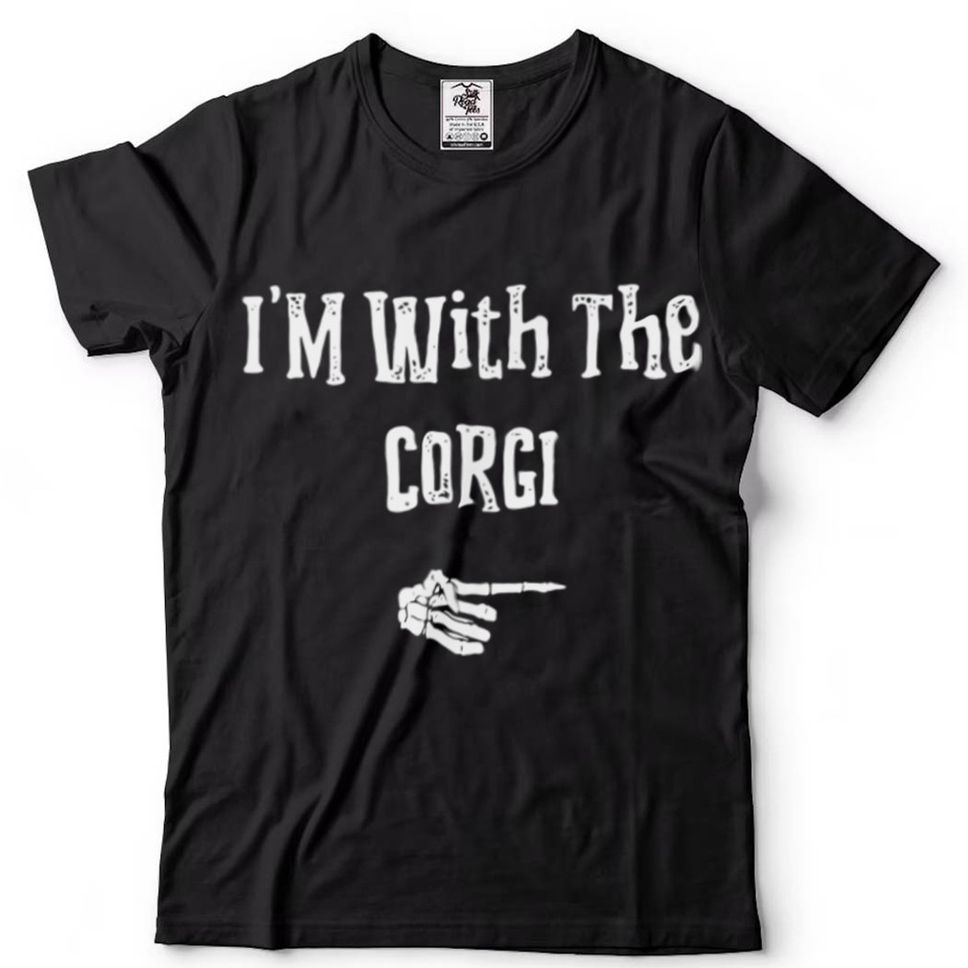 With Corgi Dog Halloween Funny Couples Matching T Shirt