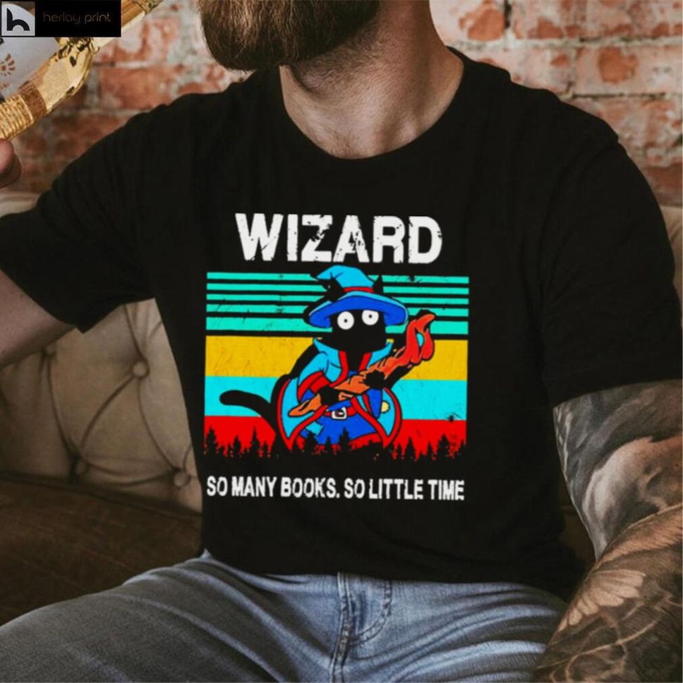 Wizard So Many Books So Little Time Vintage Shirt
