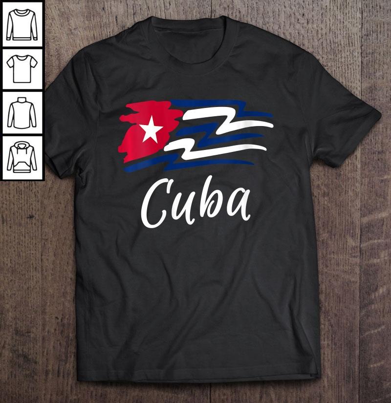 Womens Cuban Flag Cuba Miami Spanish Cuban Roots V-Neck Shirt