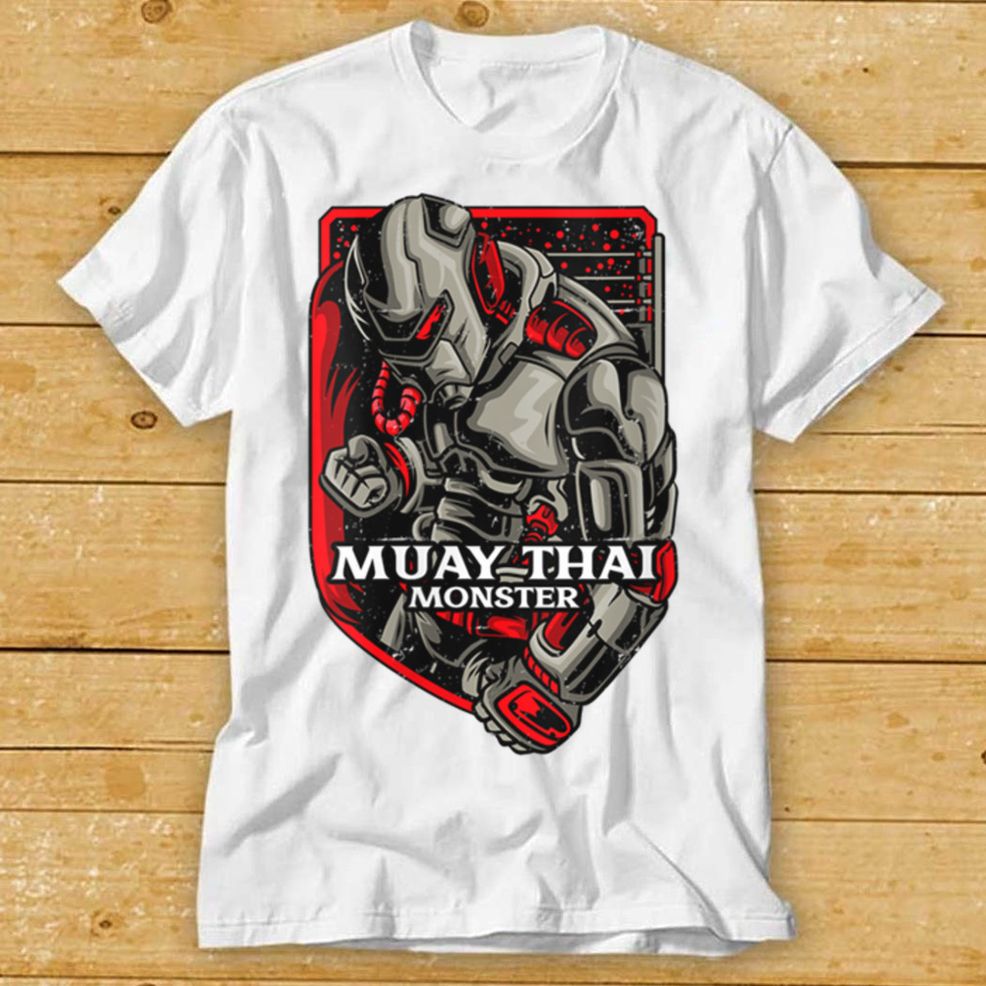 Womens Muay Thai Monster, Cyborg, MMA, Kickboxing, Fight V Neck T Shirt