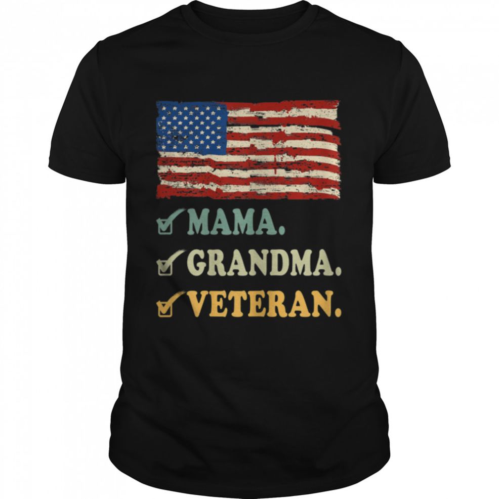 Womens Veterans Recognition Day Blessed Nana First Mama Now Grandma T Shirt B09ZHPFH61