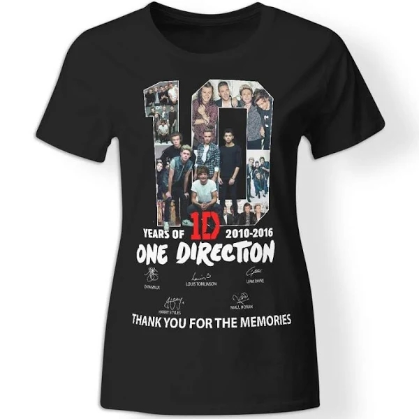 10 Years of 1D Thank You for The Memories T Shirt