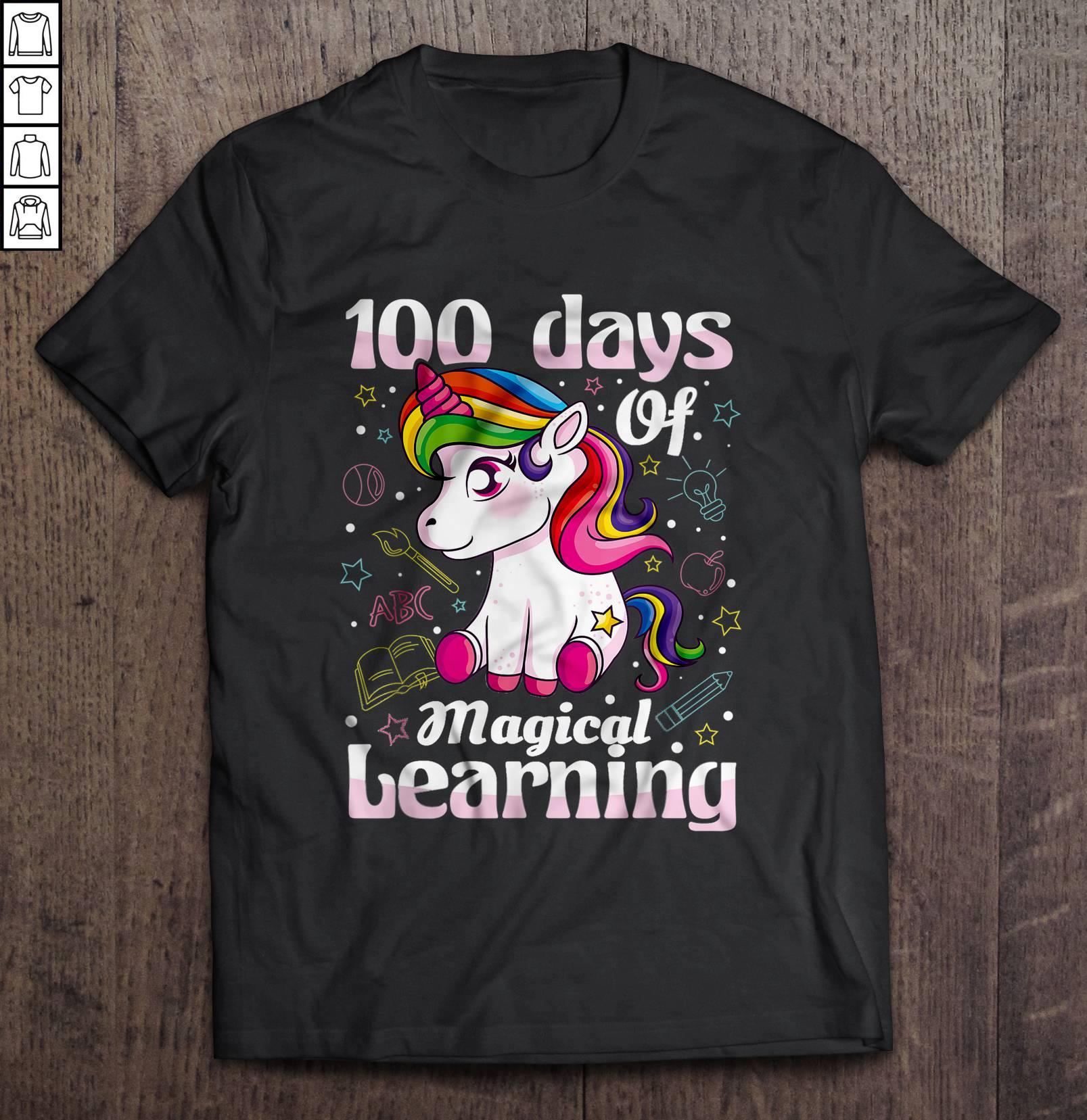 100 Days Of Magical Learning Unicorn2 TShirt