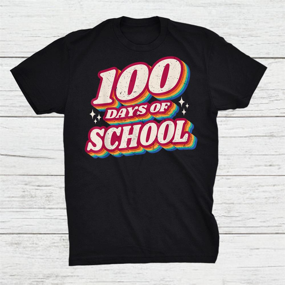 100 Days Y’all Teacher Or Student 100th Day Of School Retro Shirt