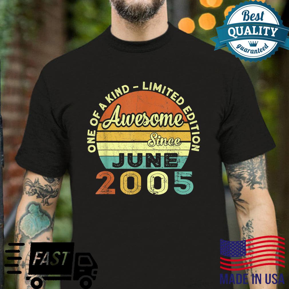 17 Years Old June 2005 Limited Edition 17th Birthday Shirt