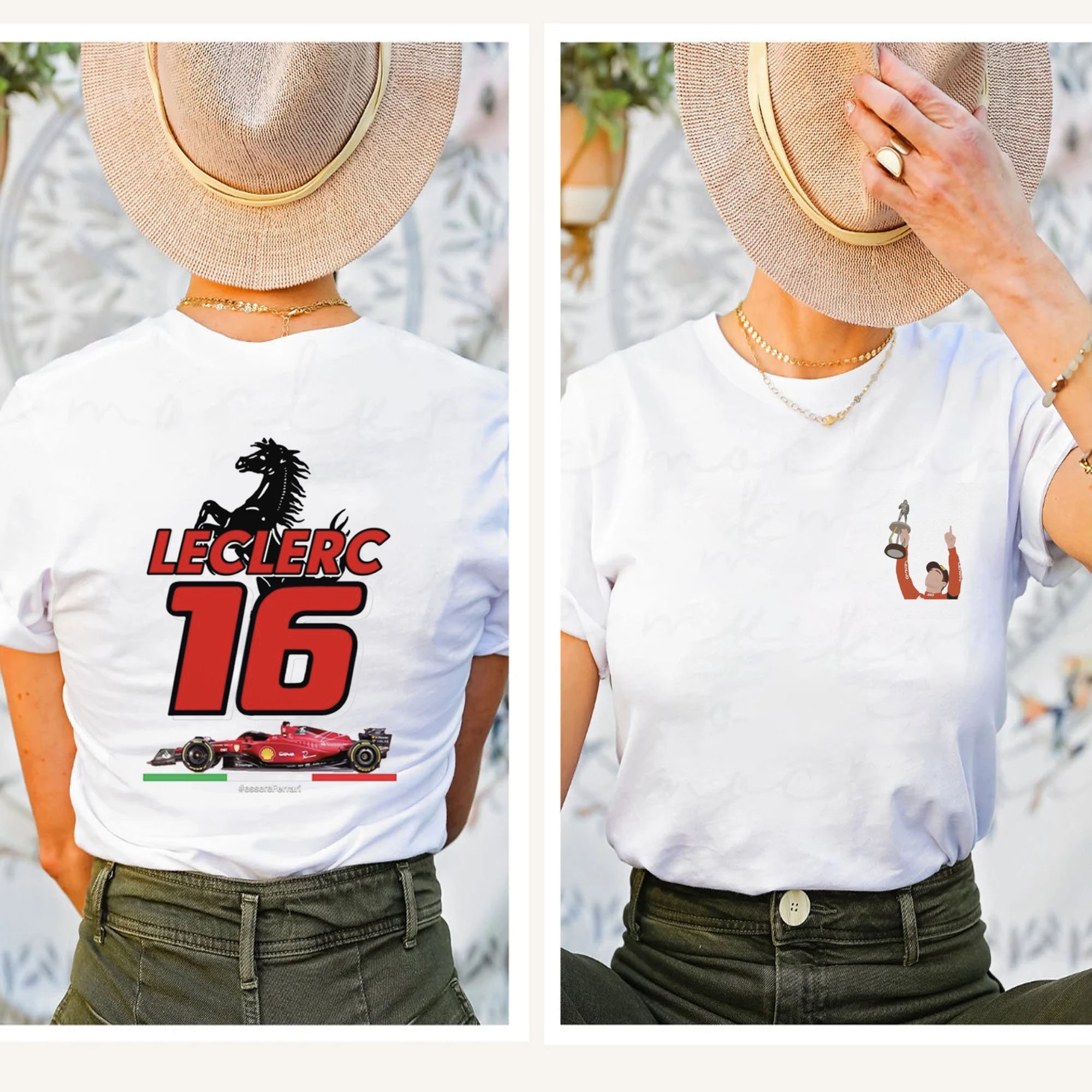 2 Sdie Printcharles Leclerc F1 Fan Formula 1 Unisex T-Shirt