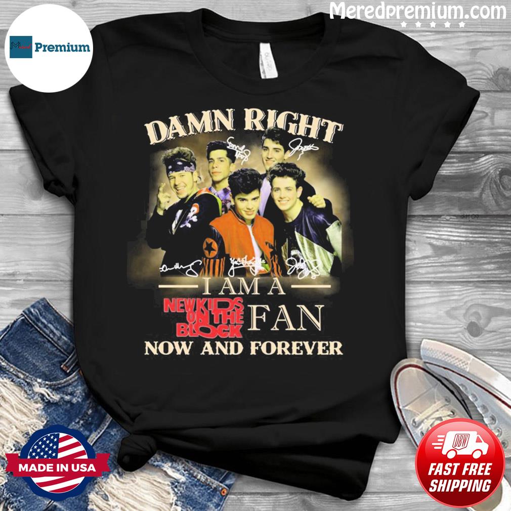 2022 Damn Right I Am A New Kids On The Block Fan Now And Forever Signatures Shirt