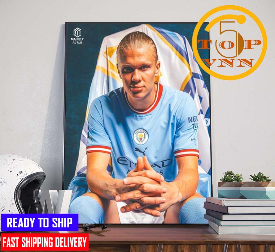 2022 Erling Haaland Joins Man Manchester City Poster Canvas Home Decoration