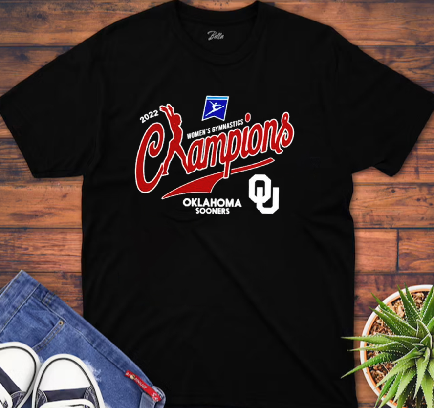 2022 Oklahoma Sooners Womens Gymnastics Champions T-Shirt
