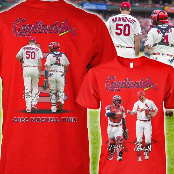 2022 St. Louis Cardinals Adam Wainwright and Yadier Molina Signatures Shirt