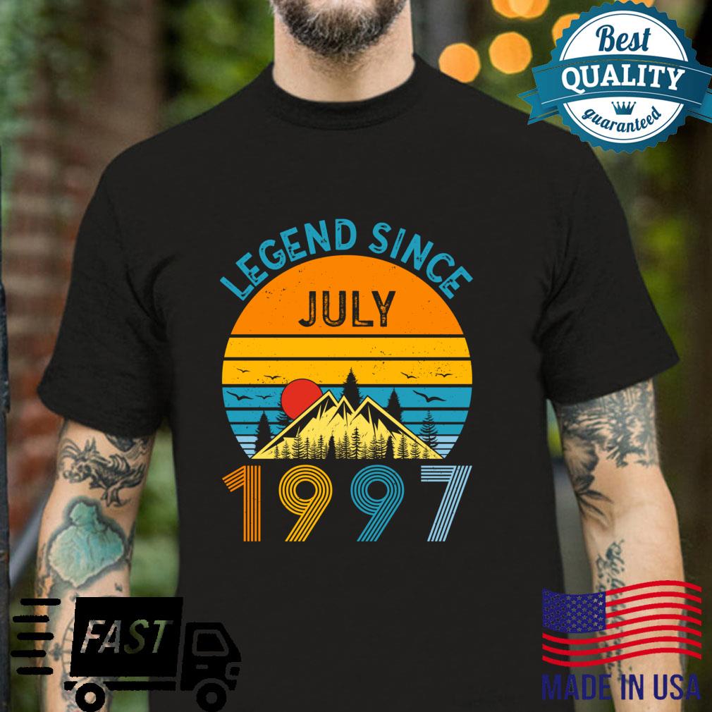 25th Birthday Legend Since July 1997 Vintage 25 Years Old Langarmshirt Shirt