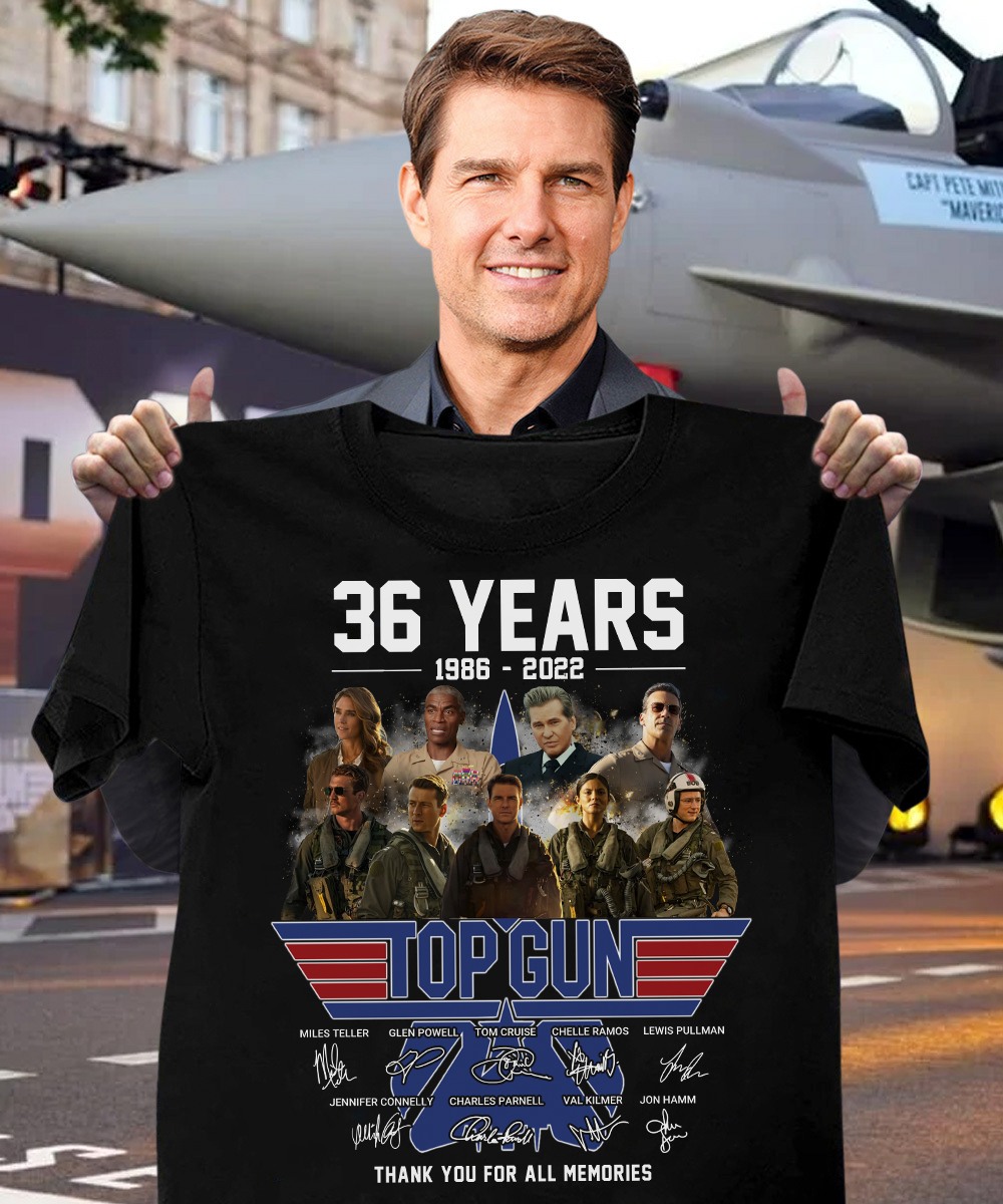 36 Years 1986-2022 Top Gun Signed Shirt