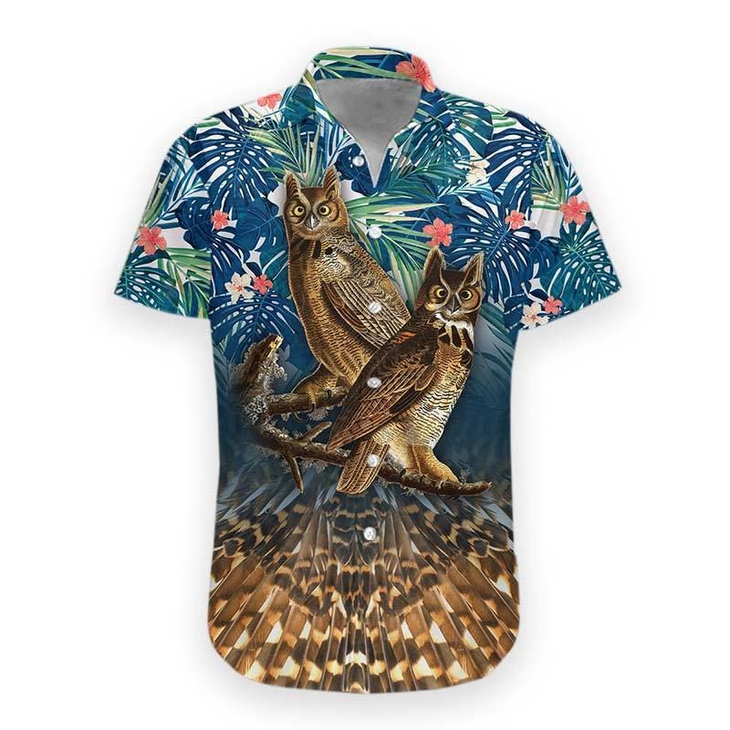 3D Owl Hawaii Shirt