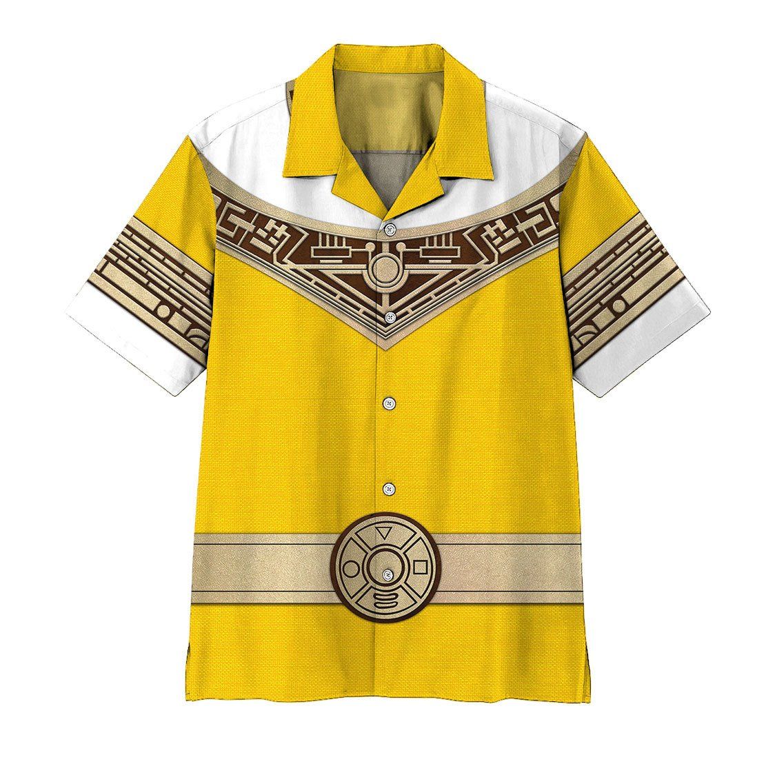 3D Power Ranger Zeo Yellow Hawaii Shirt