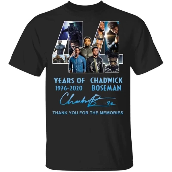 44 Years for Chadwick Boseman Thank You for The Memories Shirt