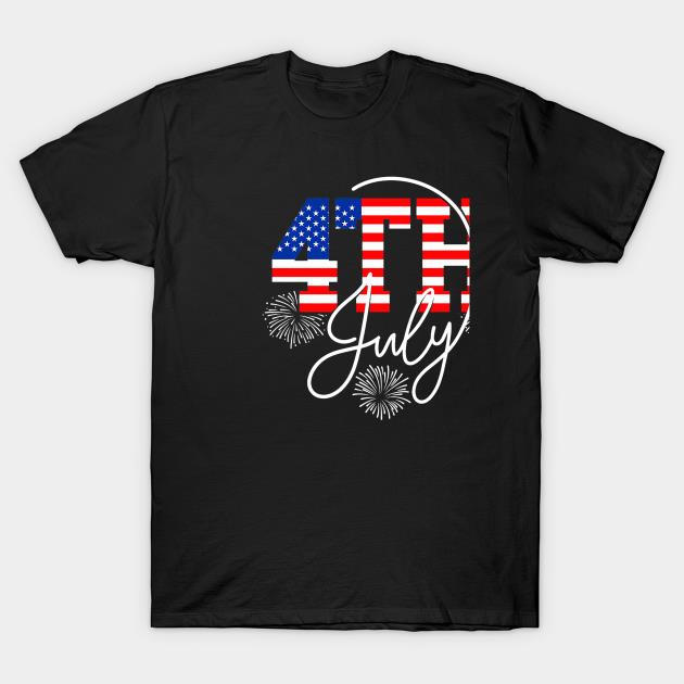 4th July American flag shirt