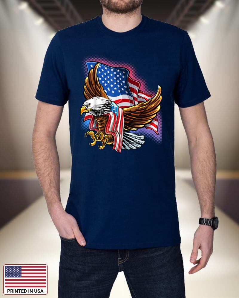 4th of July Bald Eagle Patriotic Stars Stripes American Flag_1 Qp228