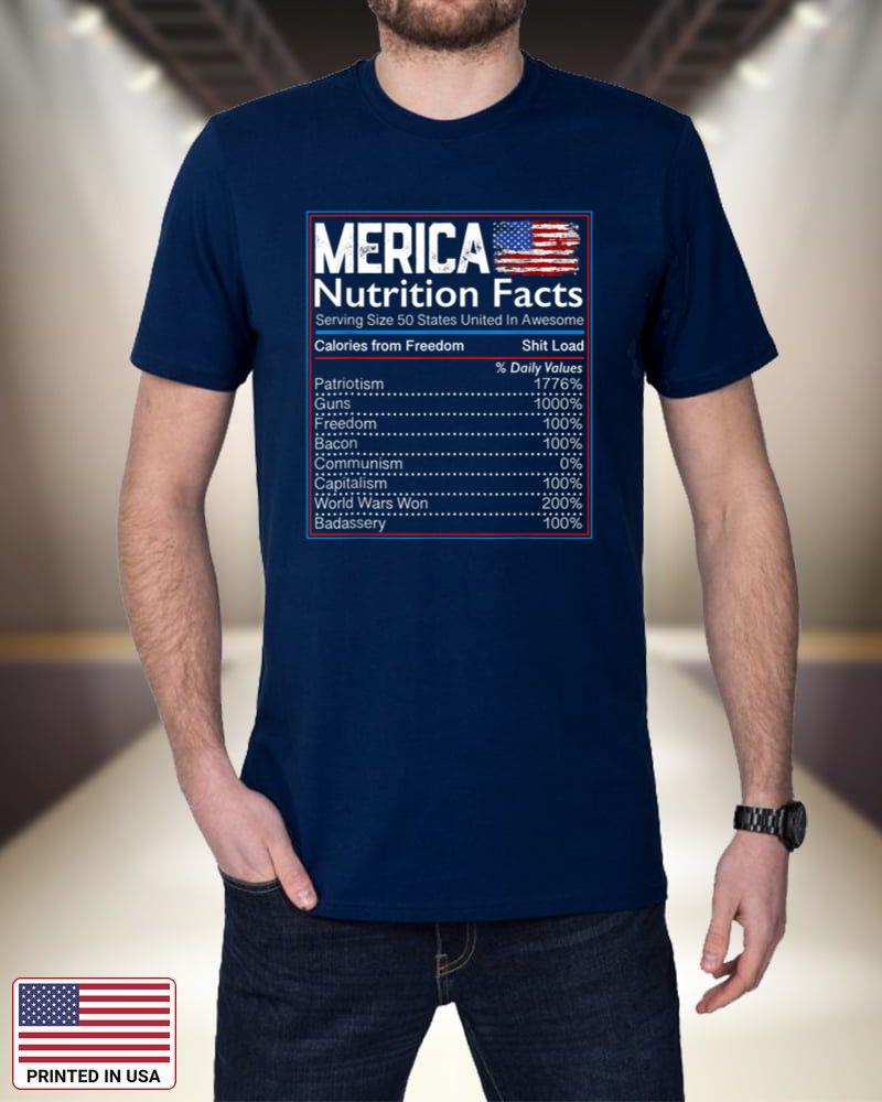 4th of July Proud American Shirt Merica Nutrition Facts Q6GNa