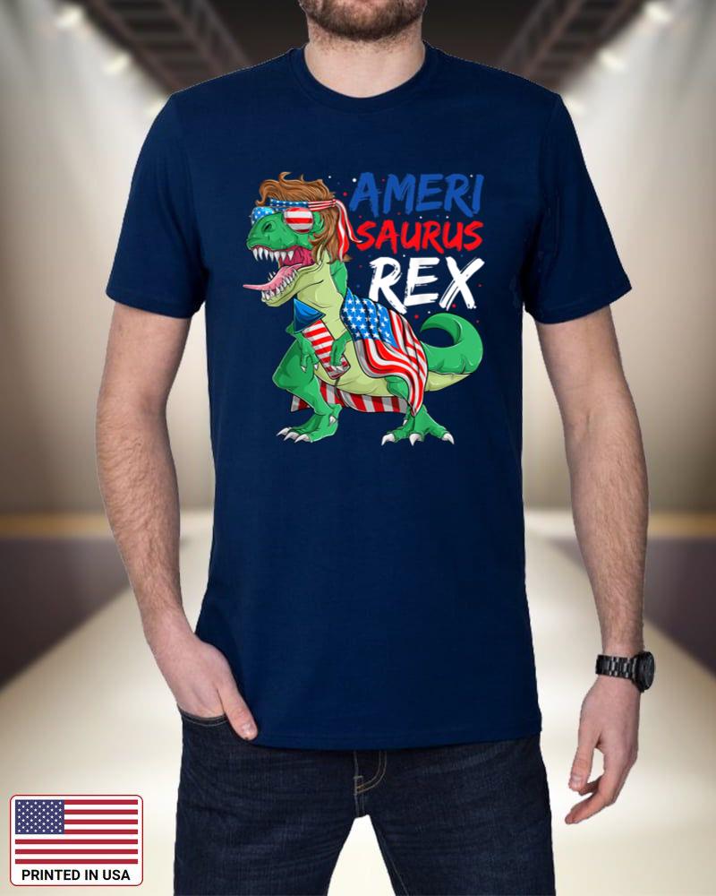 4th Of July Shirt Kids, Amerisaurus Rex Mullet Toddler Boys AhNeL