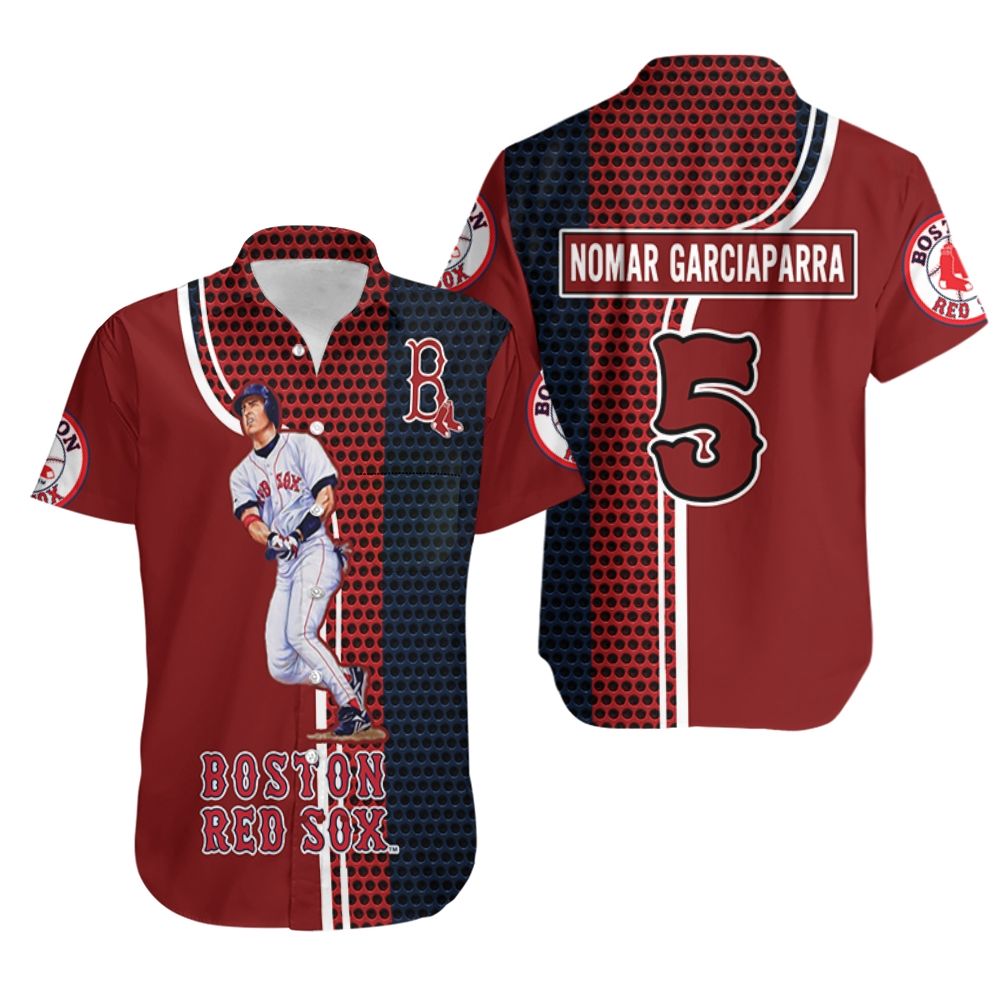 5 Nomar Garciaparra Boston Red Sox Hawaiian Shirt