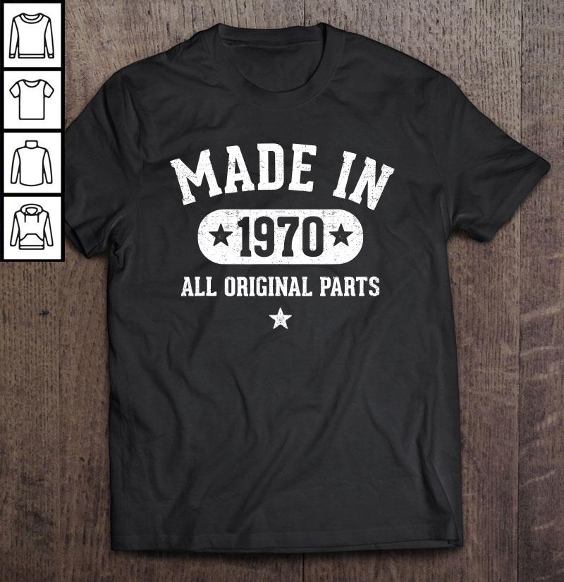 50Th Birthday Gif For Men Women Retro Vintage 1970 Shirt