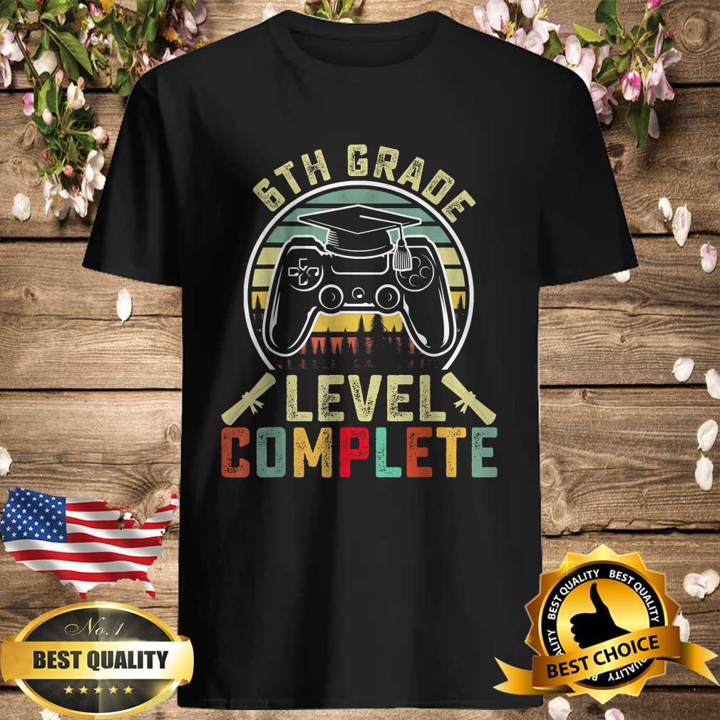 6th Grade Level Complete Gamer 6th Grade Graduation Gifts T-Shirt