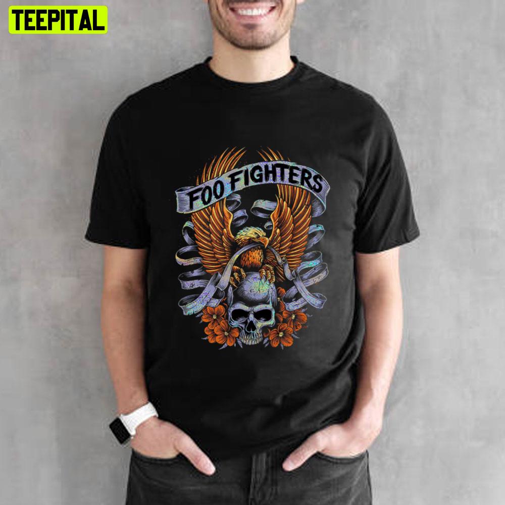 80s Skull Wings Vintagefoo Fighters Unisex T-Shirt
