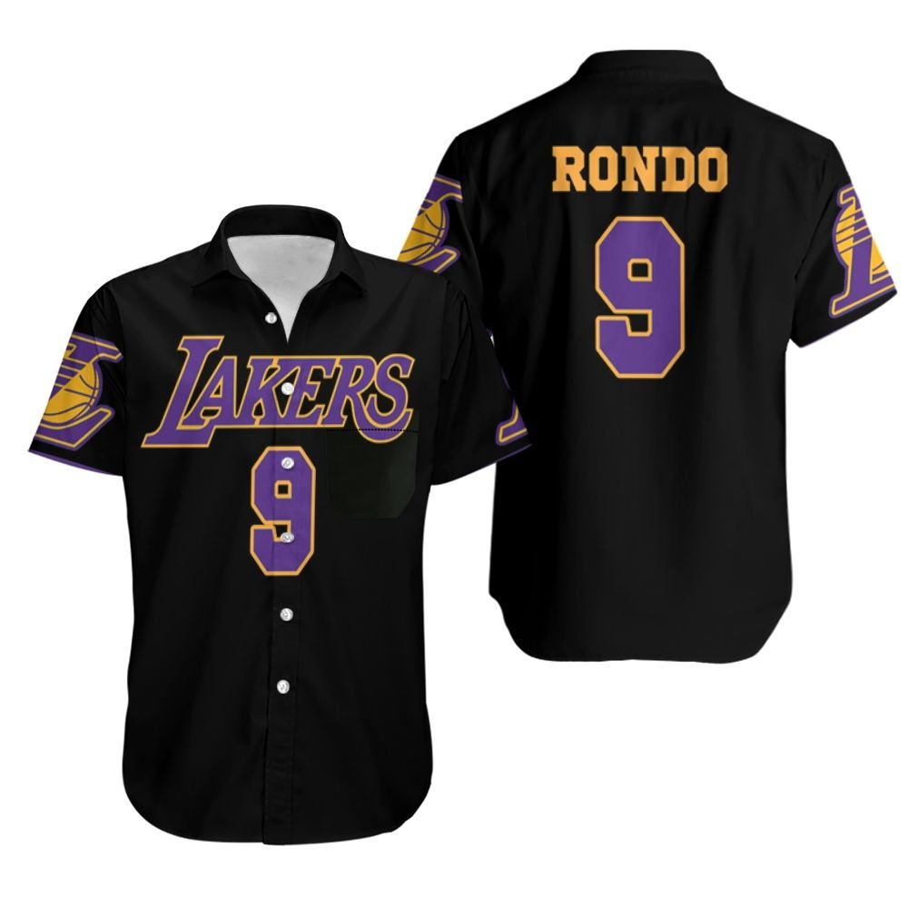 9 Rajon Rondo Lakers Jersey Inspired Style Hawaiian Shirt