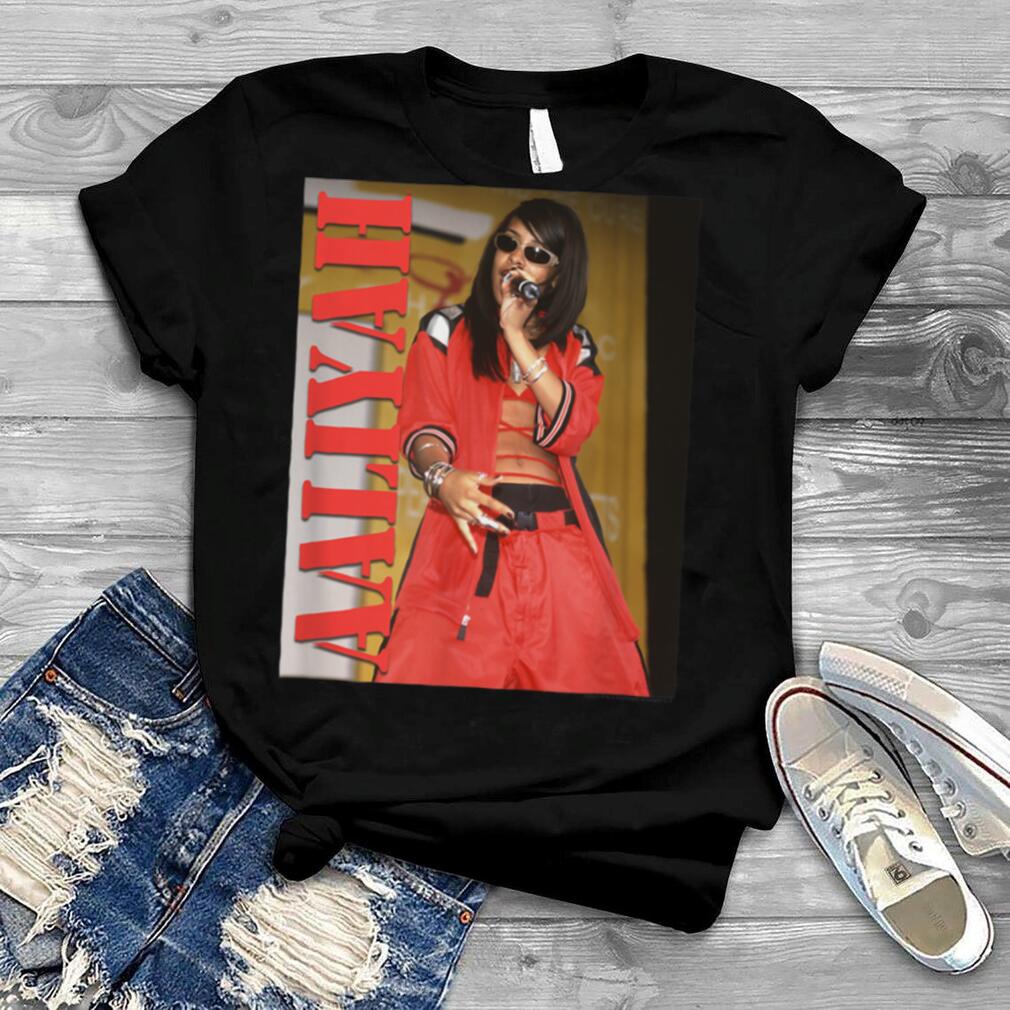 Aaliyah Stencil Logo T Shirt B07Z8LSLY8