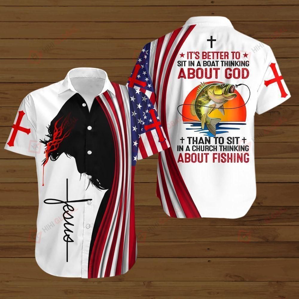 About God and About Fishing, Jesus Aloha Hawaiian Shirts #H
