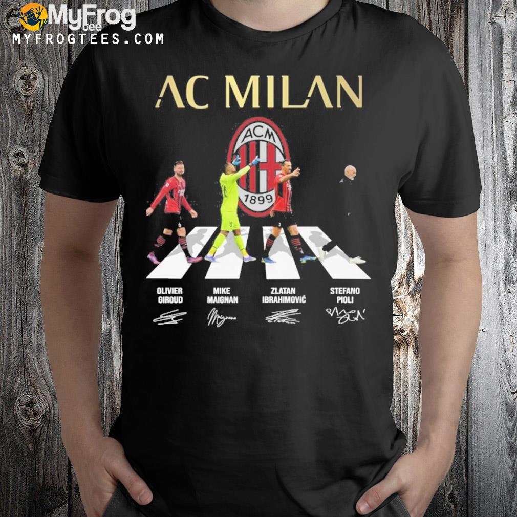 AC Milan 2022 serie a campioni abbey road signatures shirt