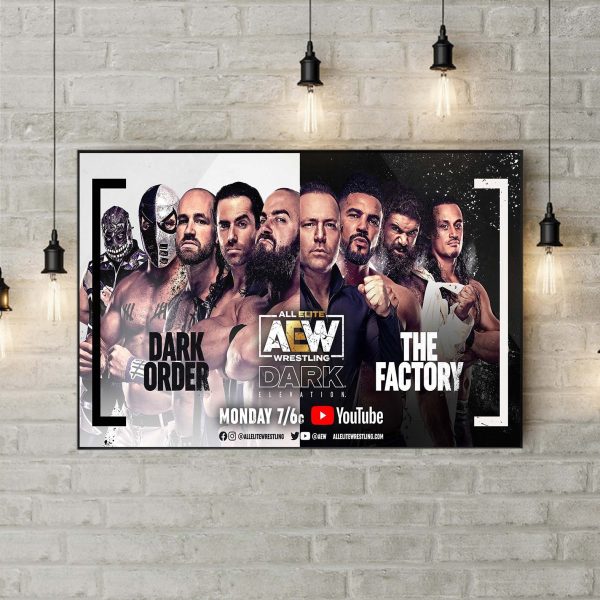 AEW Dark Elevation Dark Order vs The Factory Poster Canvas