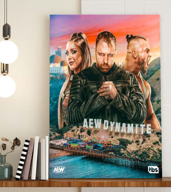 AEW Dynamite from Los Angeles Wardlow Jon Moxley Poster Canvas